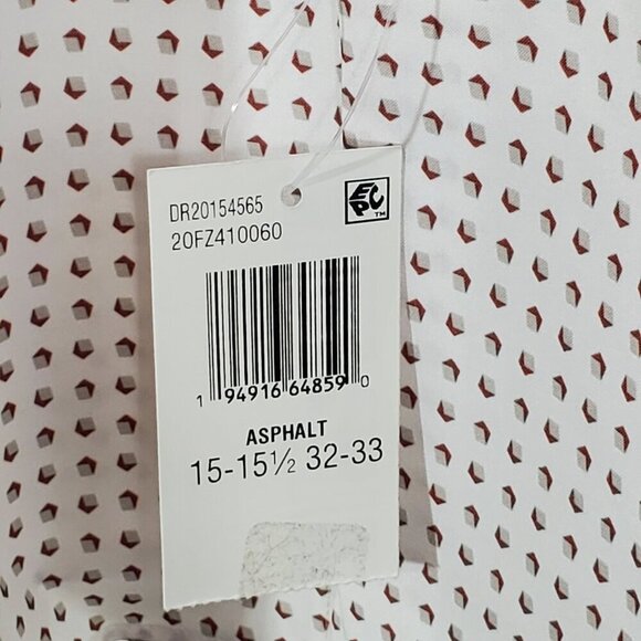 Van Heusen Mens Medium Shirt Traveler Slim Fit 4-Way Stretch 15-15.5 32/33 - Picture 4 of 9